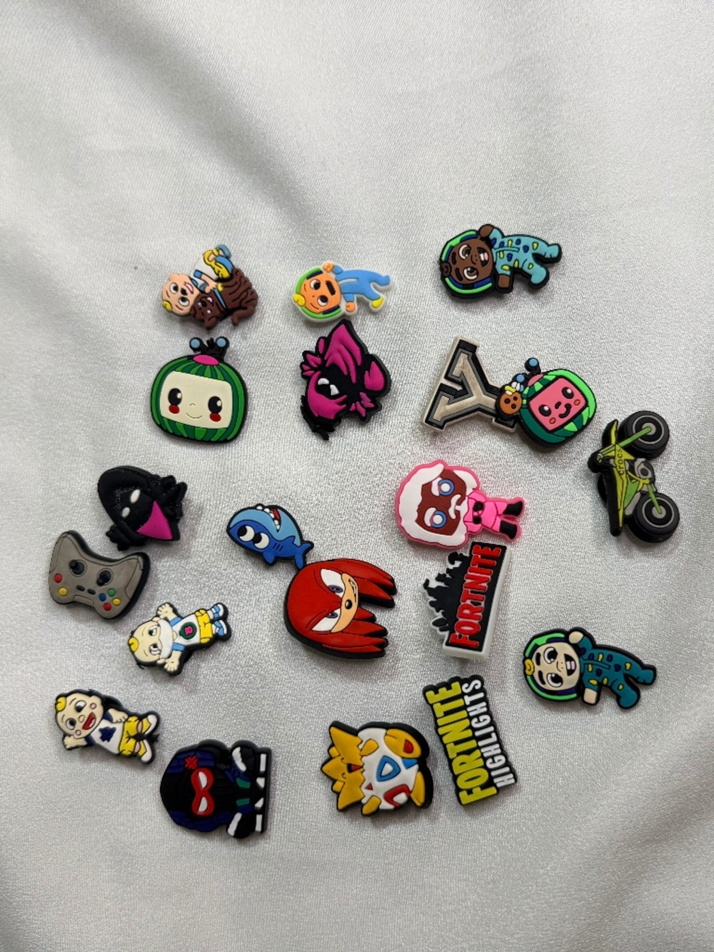 Lot of 21 Gaming Fortnite PVC Shoe Charms Mixed Characters Croc Style
